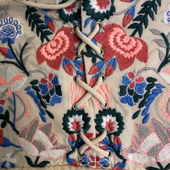 Modcloth Strapless Dress with Floral Embroidery - Picture 3 of 8